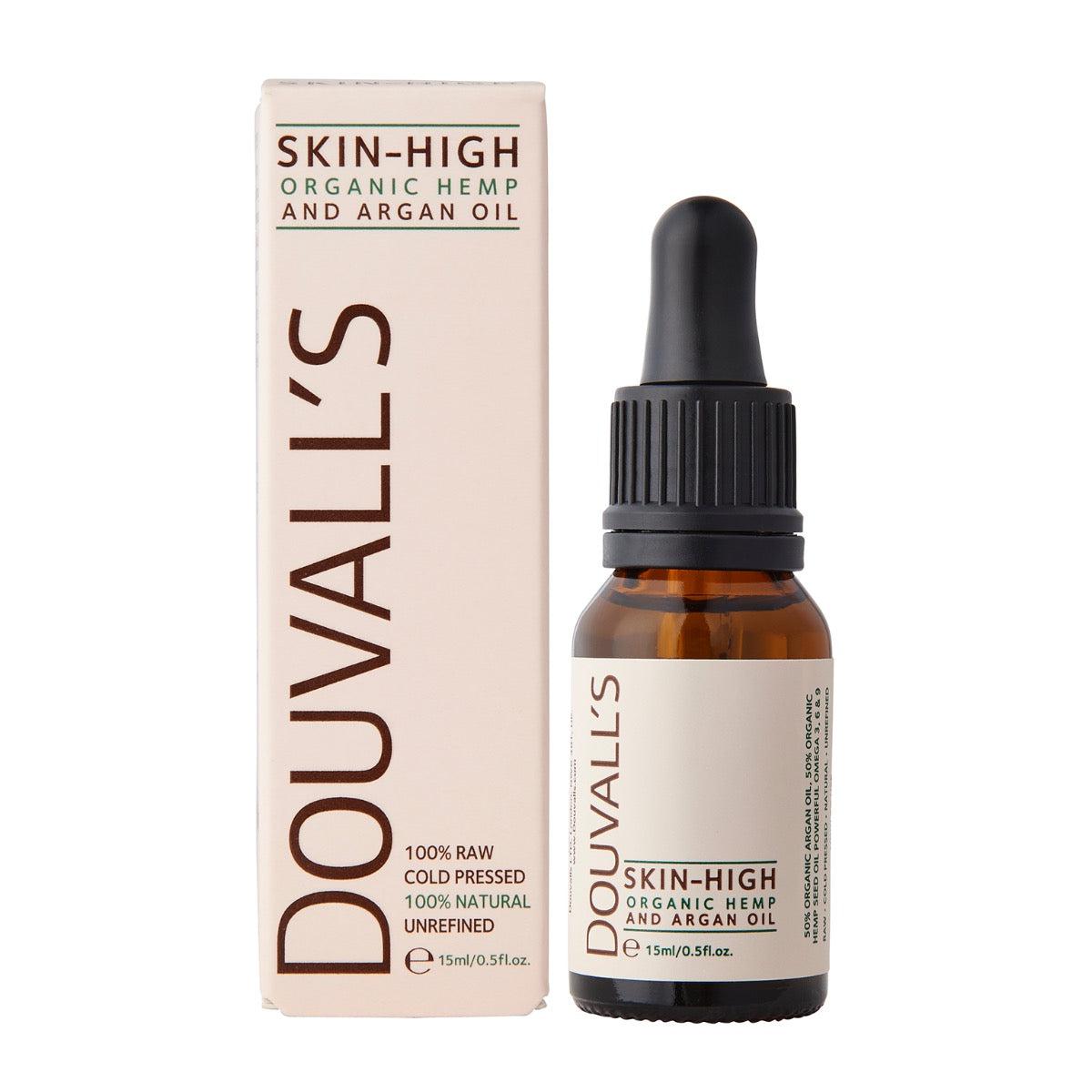 Skin-High Hemp & Argan Oil – 50/50 Blend, Two Ingredients, 15ml or 50ml