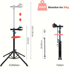 LIFERUN Adjustable Bike Repair Stand – 360° Rotating Clamp & Tool Holder
