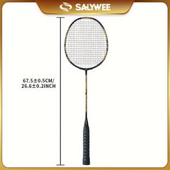 SALYWEE Ultra-Light Carbon Fiber Badminton Racket – 4U Professional Competition Racket