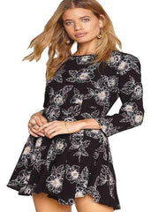 Steller Floral Gauze Crepe Dress with Side Zip