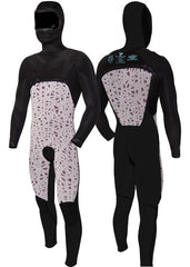 Vissla Men's 7 Seas 5/4/3mm Hooded Chest Zip Wetsuit, Full Suit