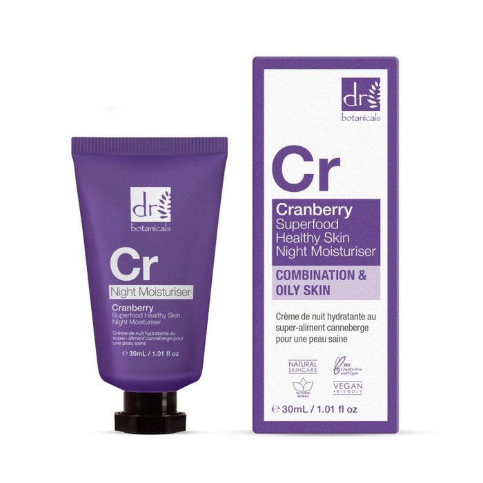 Cranberry Superfood Healthy Skin Night Moisturiser 30ml, image 2