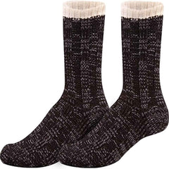 Extra Warm Men's Thermal Chunky Slipper Socks With Non Slip Grips Sherpa