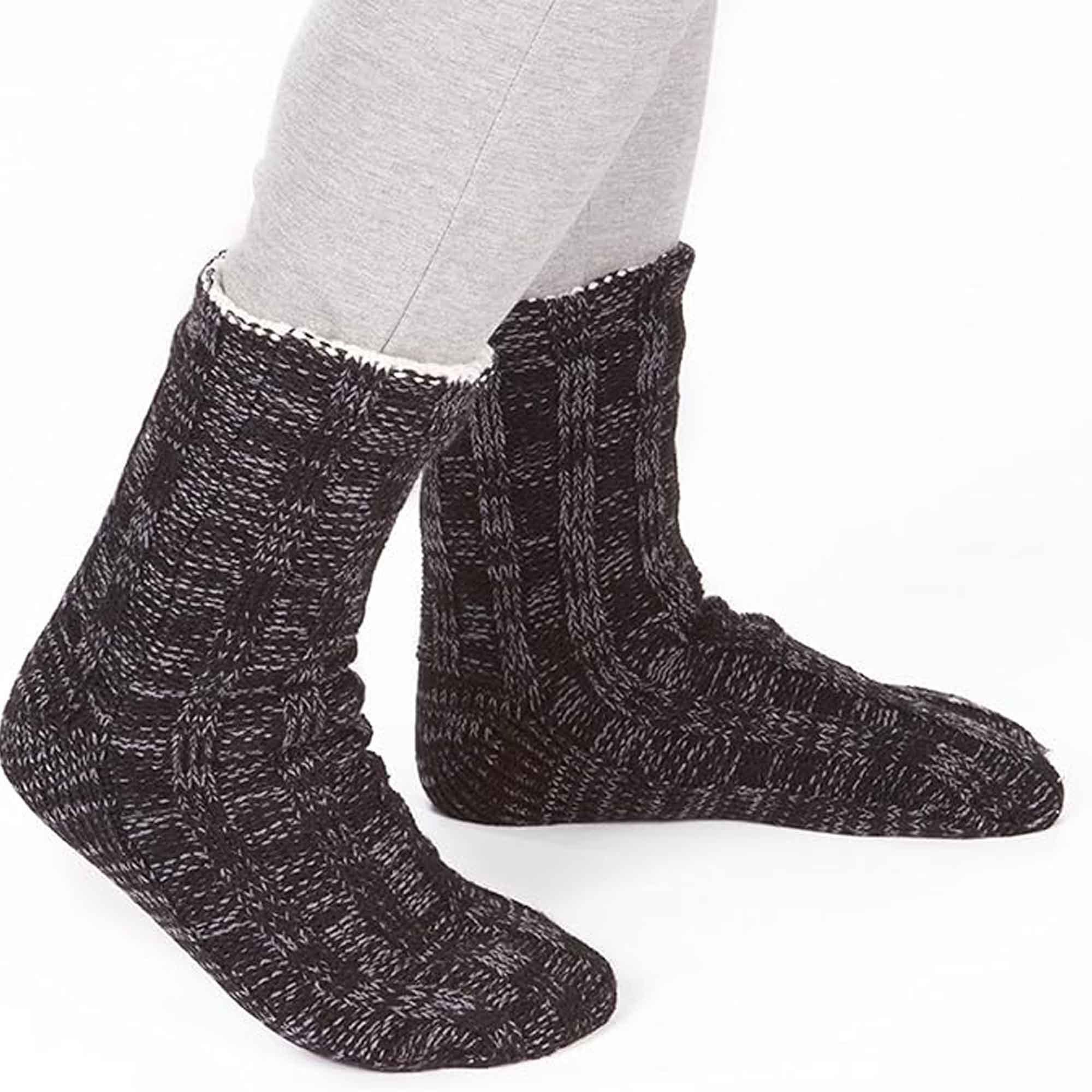 Extra Warm Men's Thermal Chunky Slipper Socks With Non Slip Grips Sherpa