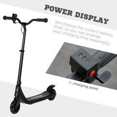 HOMCOM 120W Kids' Electric Scooter – Adjustable Height & Battery Display