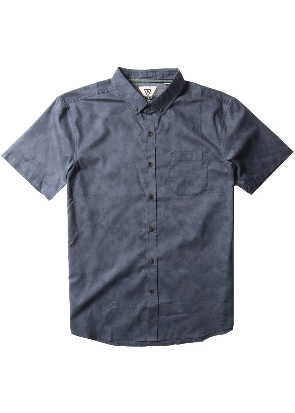 Vissla Men's Center Line Short Sleeve Shirt, Cotton Recycled Blend