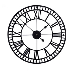 Modern 3D Metal Wall Clock – Silent Nordic Roman Numeral Clock for Home & Office