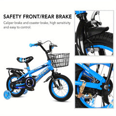 LIXADA 7601 Active Style Kids' Tricycle – 16-Inch Wheels, Rear Seat & Basket