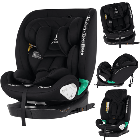 AllStage 360 i-Size Car Seat – Midnight Black, Birth to 12 Years, ISOFIX