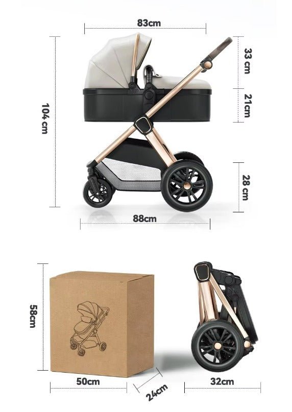 Cruise 3-in-1 Travel System with Car Seat – Eclipse Black, Birth to 4 Years