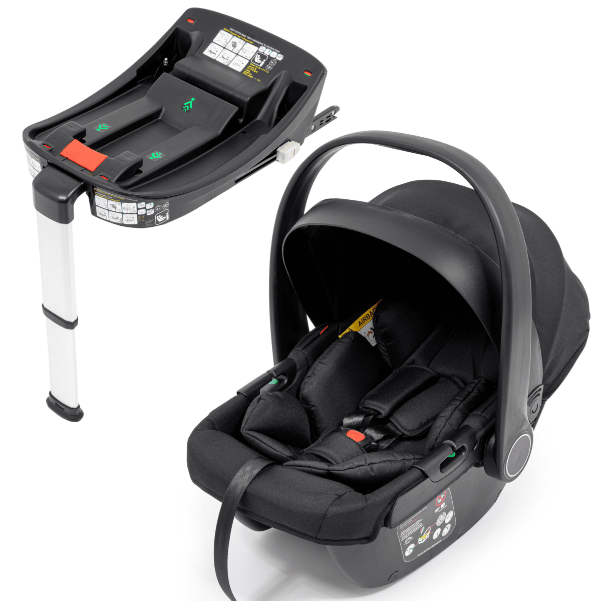 Lite i-Size Infant Car Seat & ISOFIX Base – Black, Birth to 12 Months