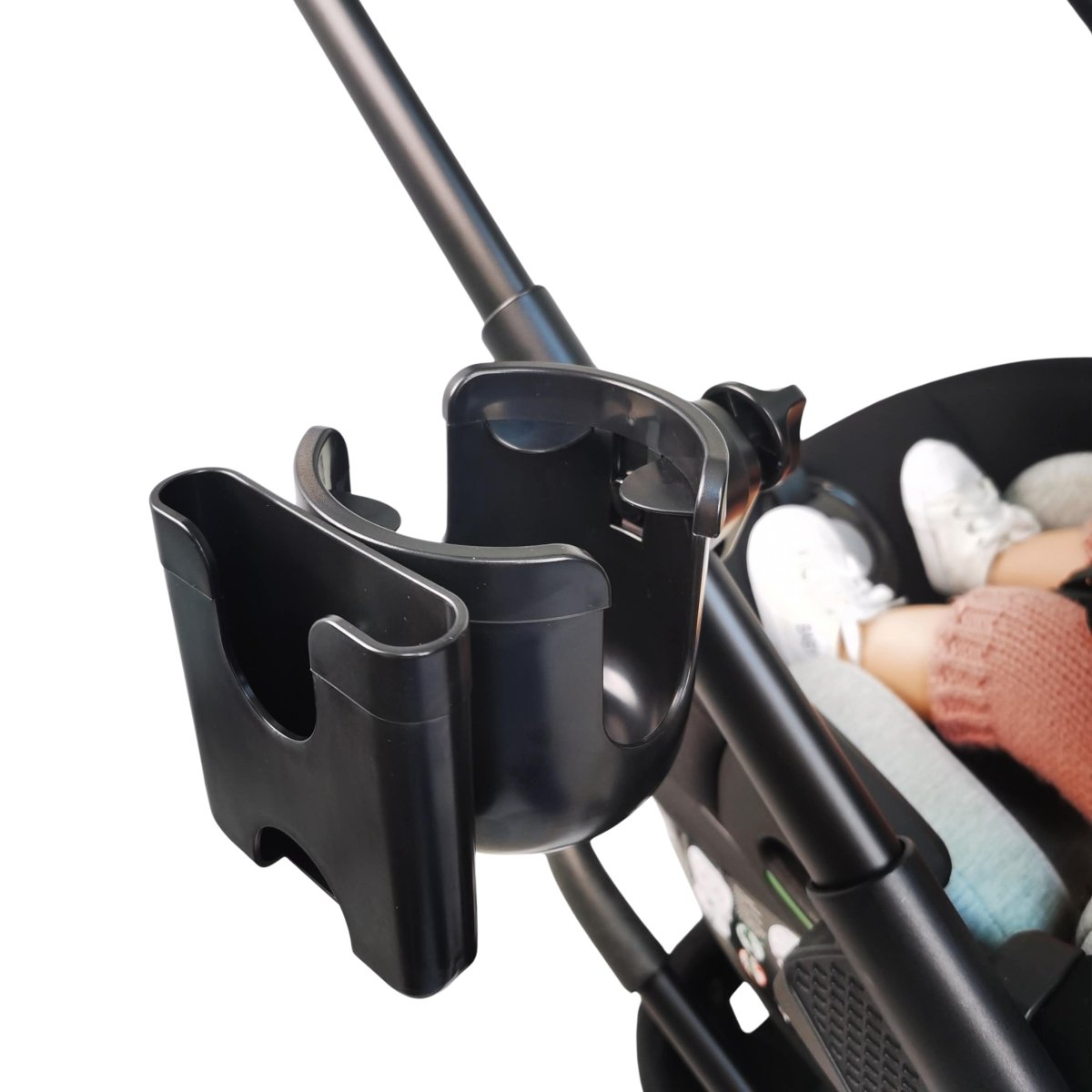 Qubi Pushchair Cup Holder – Black, Universal Fit