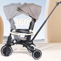 Xplor 6-in-1 Foldable Trike – Grey Olive, 10 Months to 4 Years