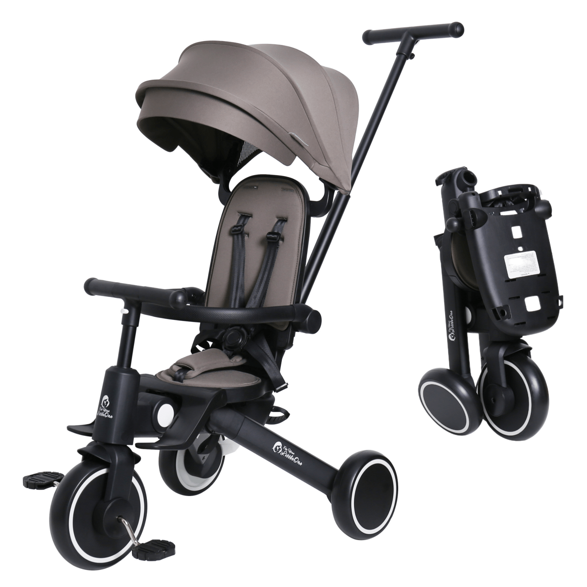 Xplor 6-in-1 Foldable Trike – Grey Olive, 10 Months to 4 Years