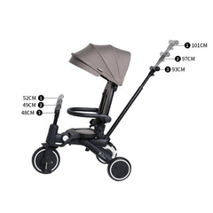 Xplor 6-in-1 Foldable Trike – Grey Olive, 10 Months to 4 Years
