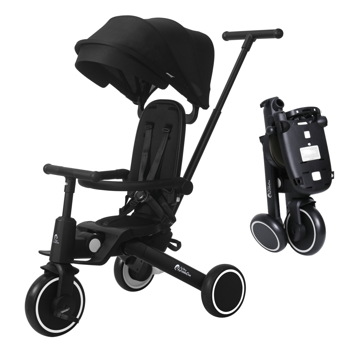 Xplor 6-in-1 Foldable Trike – Jet Black, 10 Months to 4 Years