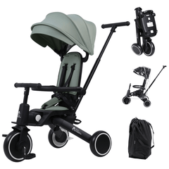 Xplor Plus 6-in-1 Foldable Trike – Green, 10 Months to 4 Years