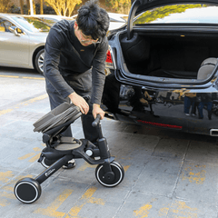 Xplor Plus 6-in-1 Foldable Trike – Jet Black, 10 Months to 4 Years