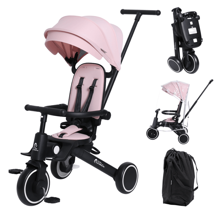 Xplor Plus 6-in-1 Foldable Trike, Pastel Pink, 10 Months to 4 Years