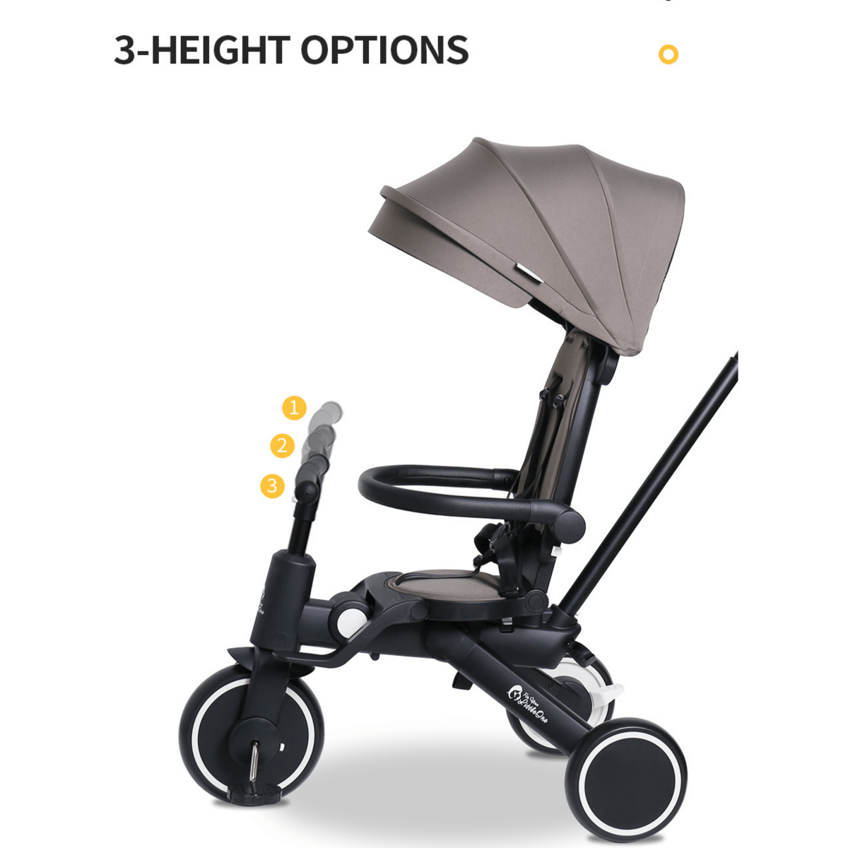 Xplor Ultimate 6-in-1 Foldable Trike – Grey Olive, 10 Months to 4 Years