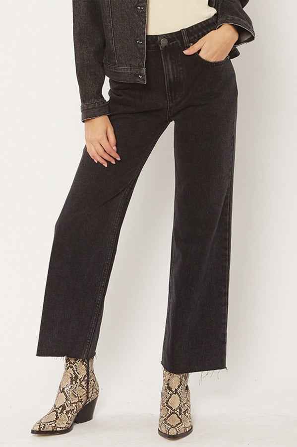 Amuse Society Women's Gabi Cropped Flare Jeans, Non-Stretch Cotton