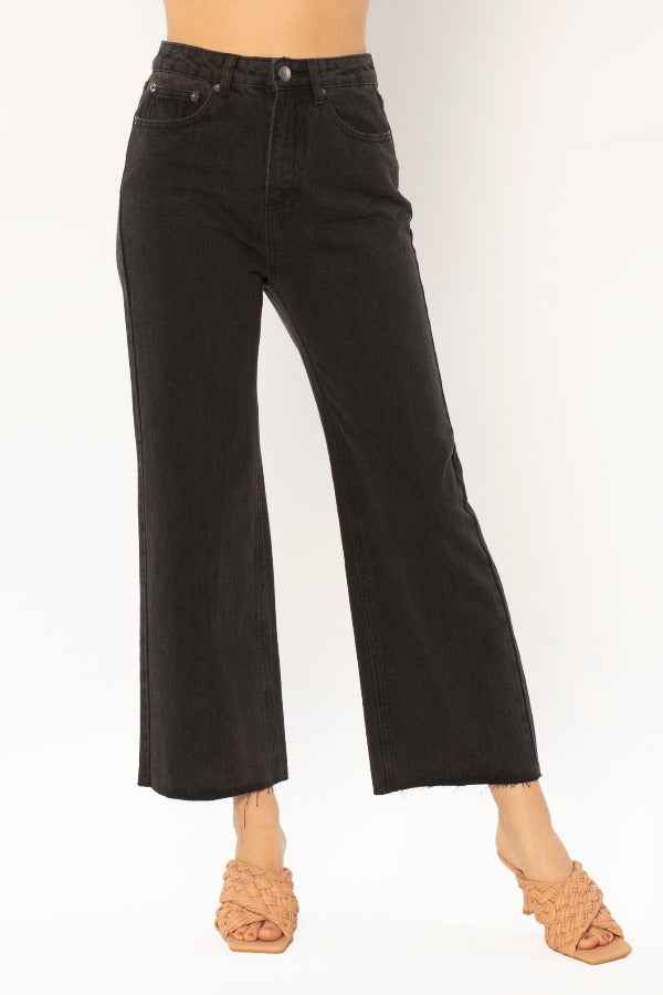 Amuse Society Women's Gabi Cropped Flare Jeans, Non-Stretch Cotton