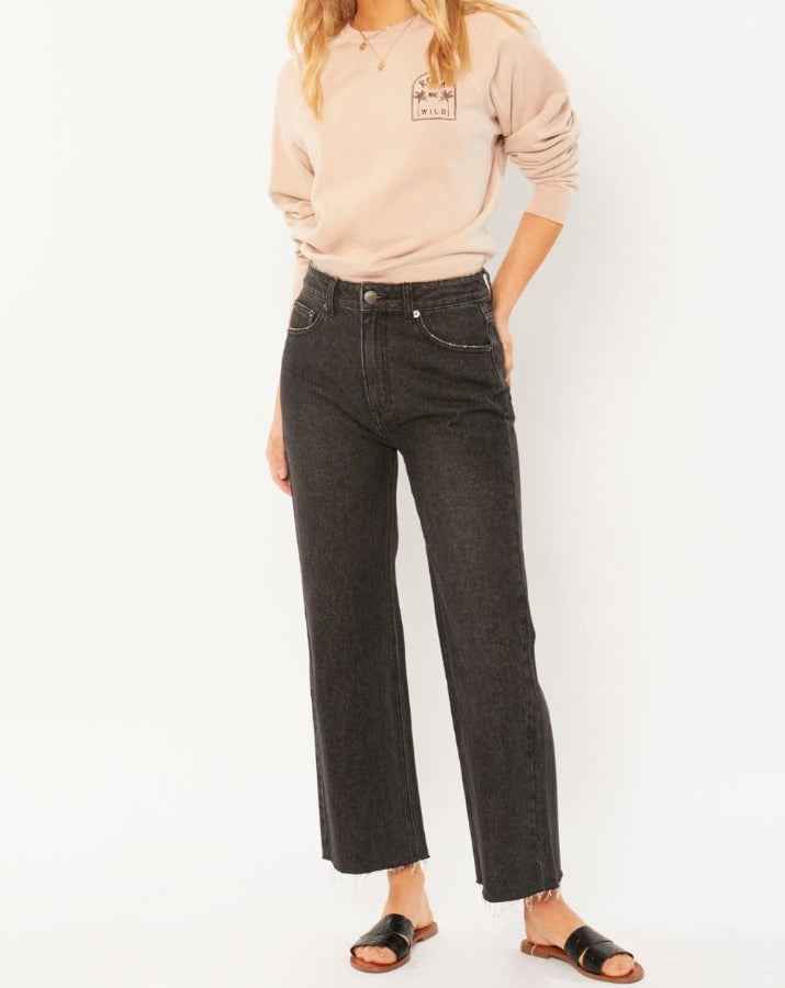 Amuse Society Women's Gabi Cropped Flare Jeans, Non-Stretch Cotton