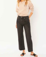 Amuse Society Women's Gabi Cropped Flare Jeans, Non-Stretch Cotton