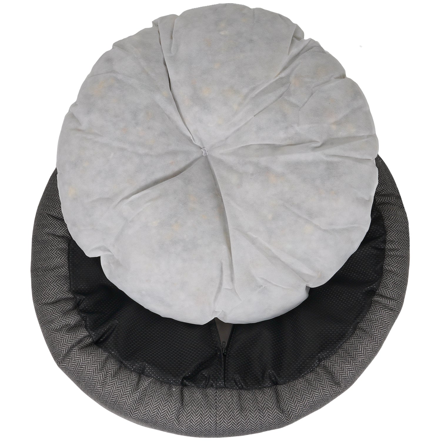 Ralph & Co Balmoral Grey Herringbone Donut Dog Bed