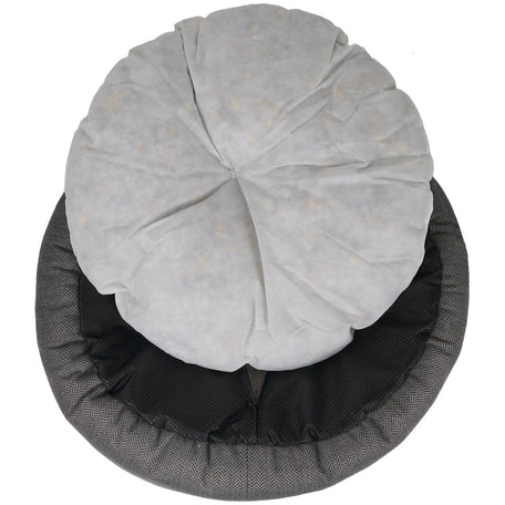 Ralph & Co Balmoral Grey Herringbone Donut Dog Bed, image 12
