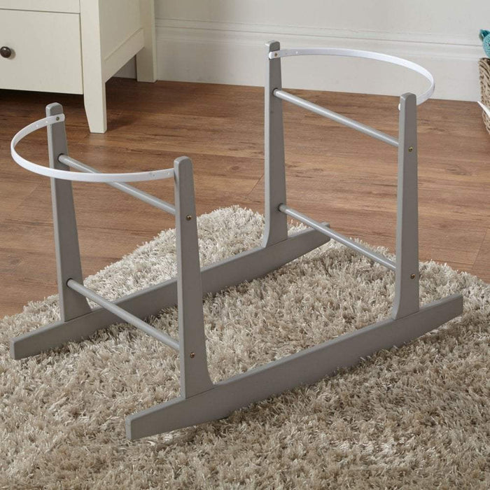 Moses Basket Rocking Stand, Grey, Fits Standard Moses Baskets