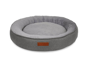 Ralph & Co Balmoral Grey Herringbone Donut Dog Bed