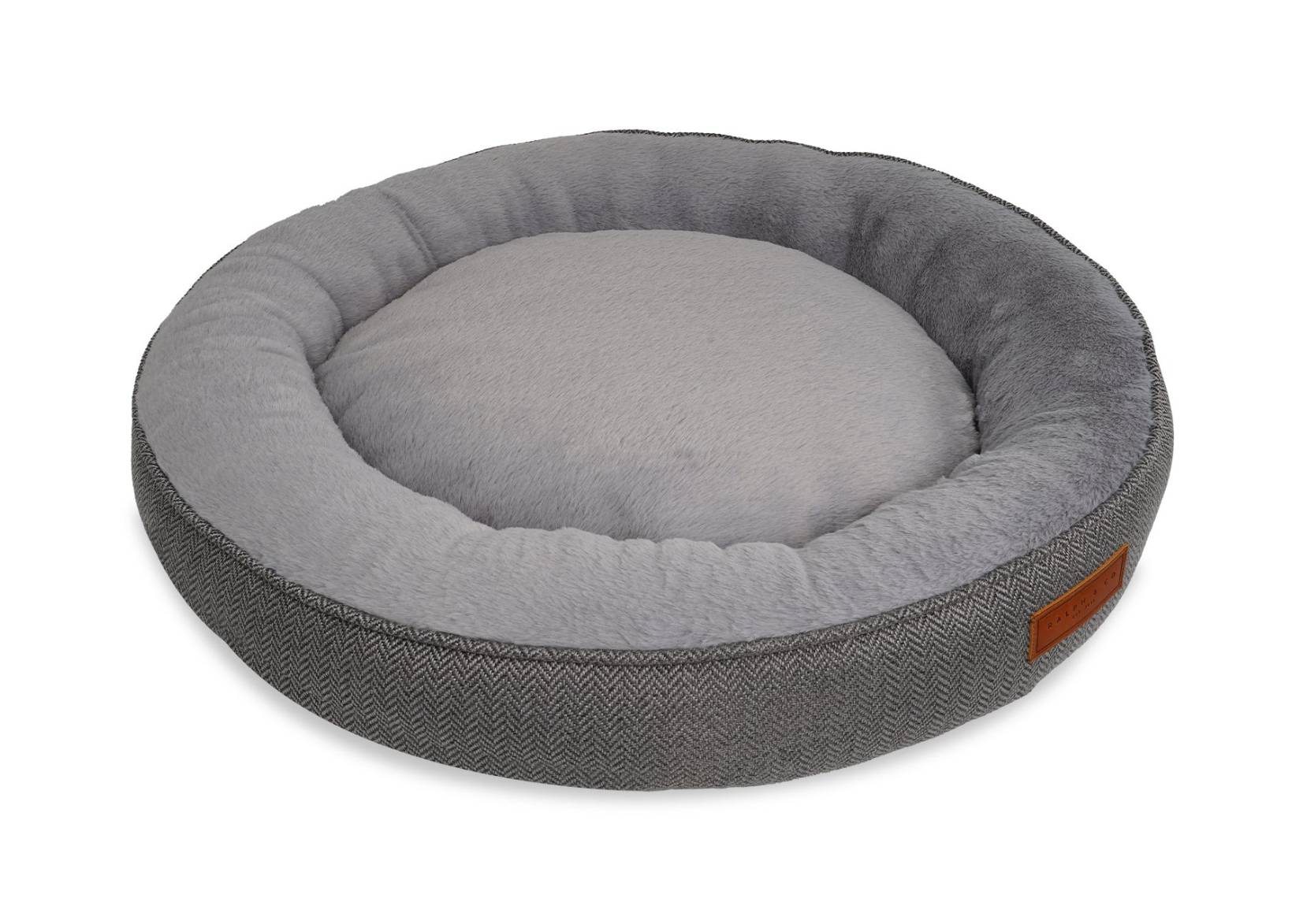 Ralph & Co Balmoral Grey Herringbone Donut Dog Bed