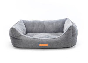 Ralph & Co Balmoral Grey Herringbone Bolster Dog Bed
