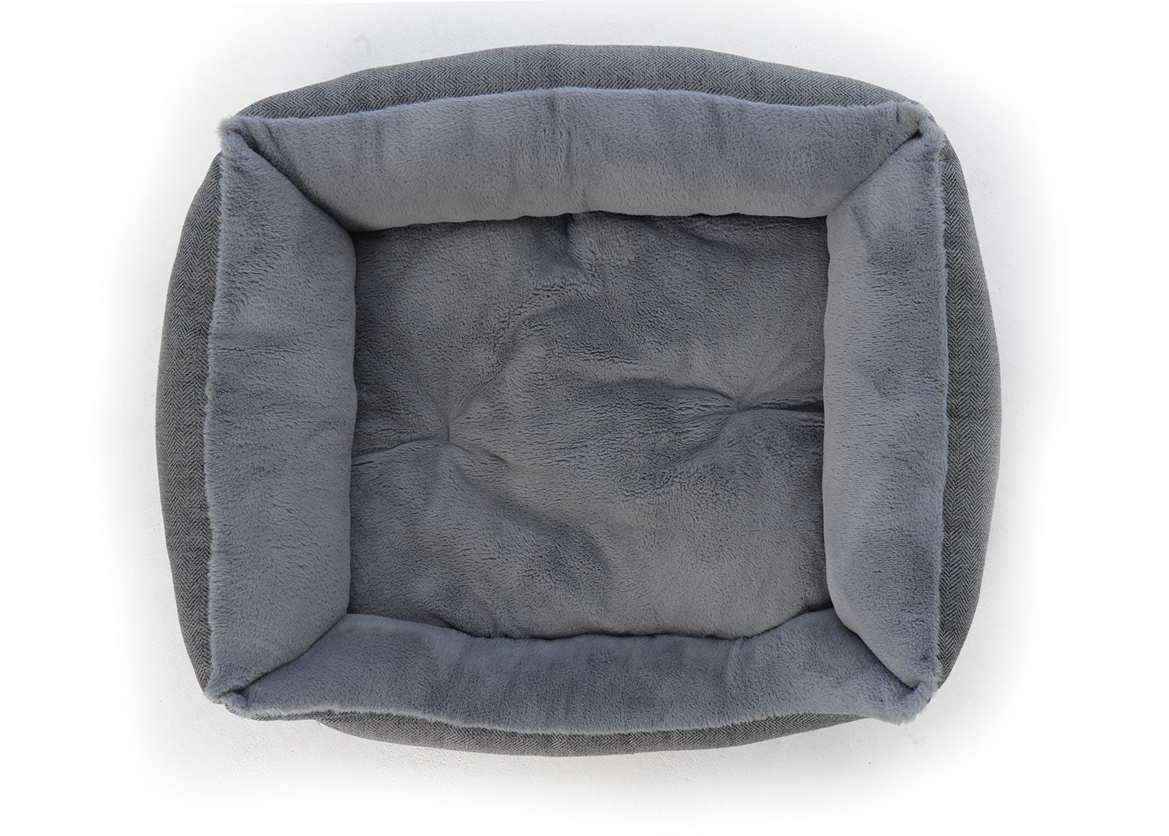 Ralph & Co Balmoral Grey Herringbone Bolster Dog Bed