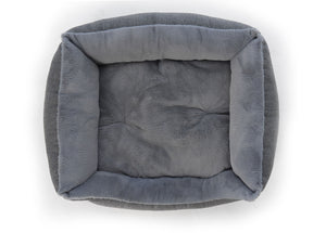 Ralph & Co Balmoral Grey Herringbone Bolster Dog Bed