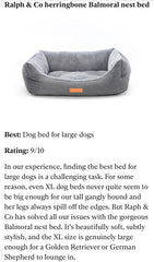 Ralph & Co Balmoral Grey Herringbone Bolster Dog Bed