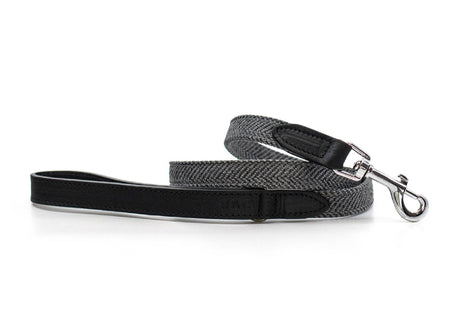 Ralph & Co Balmoral Grey Herringbone & Leather Dog Lead, image 2