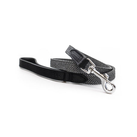Ralph & Co Balmoral Grey Herringbone & Leather Dog Lead
