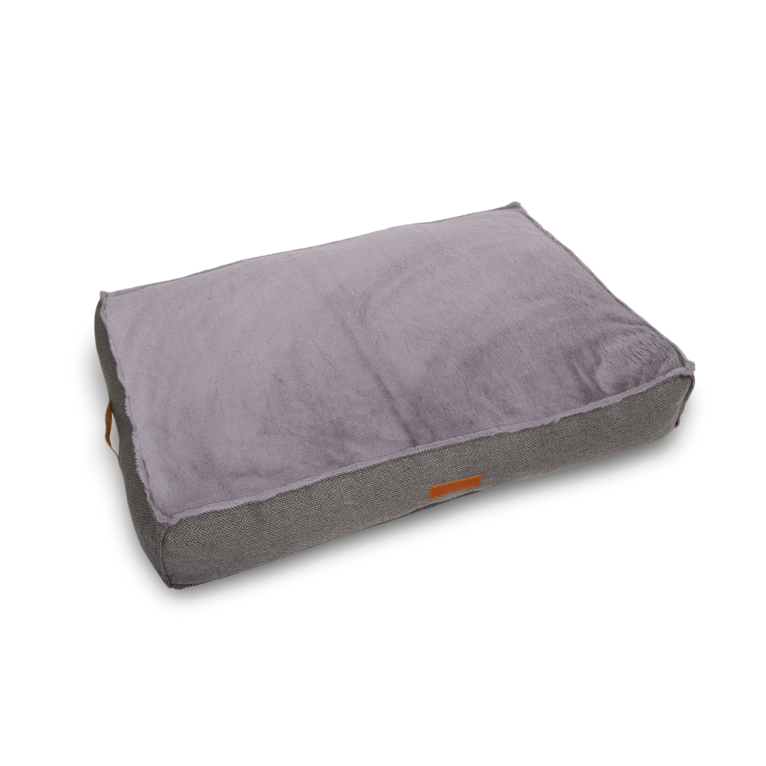 Ralph & Co Balmoral Grey Herringbone Flat Pillow Dog Bed