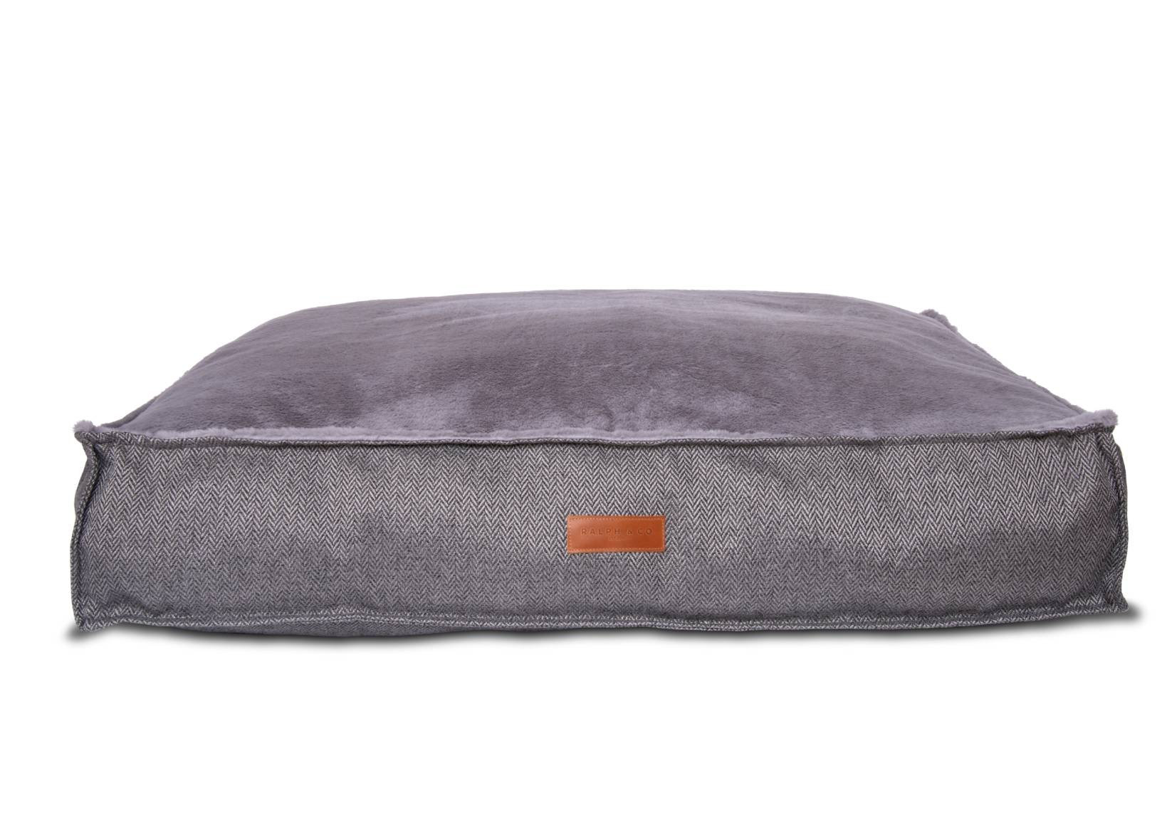 Ralph & Co Balmoral Grey Herringbone Flat Pillow Dog Bed