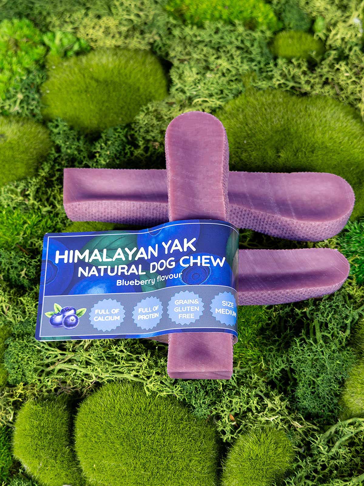 Blueberry Yak Dog Chew – Long Lasting Himalayan Milk Chew, Medium to XL