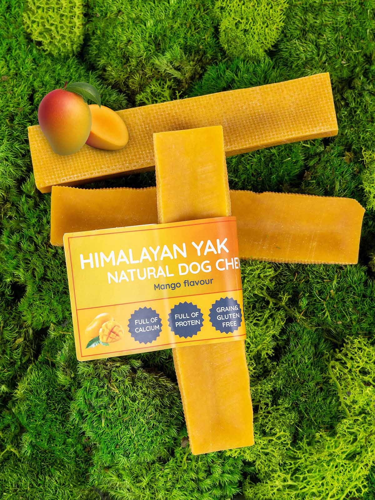 Mango Yak Dog Chew – Long Lasting Himalayan Milk Chew, Medium to XL