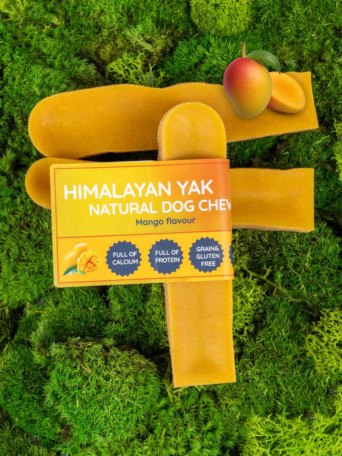 Mango Yak Dog Chew – Long Lasting Himalayan Milk Chew, Medium to XL