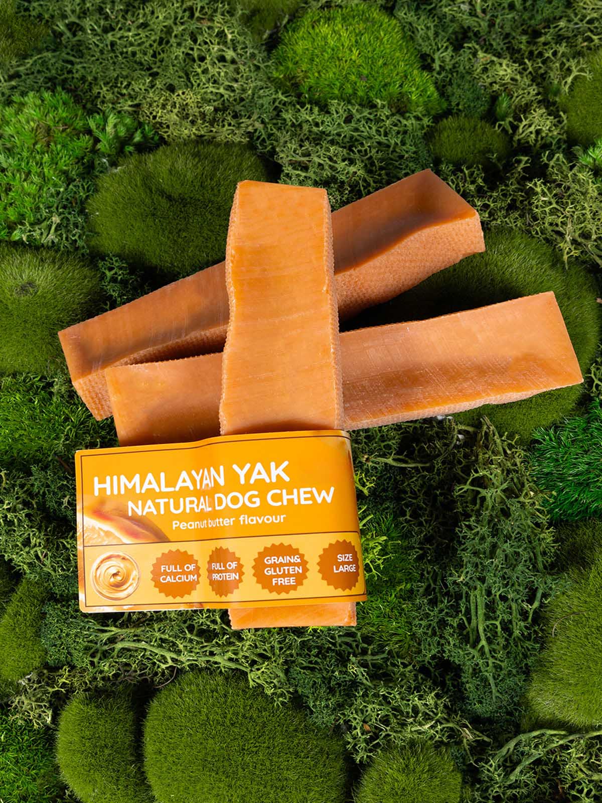 Peanut Butter Yak Dog Chew – Long Lasting Himalayan Milk Chew, Medium to XL
