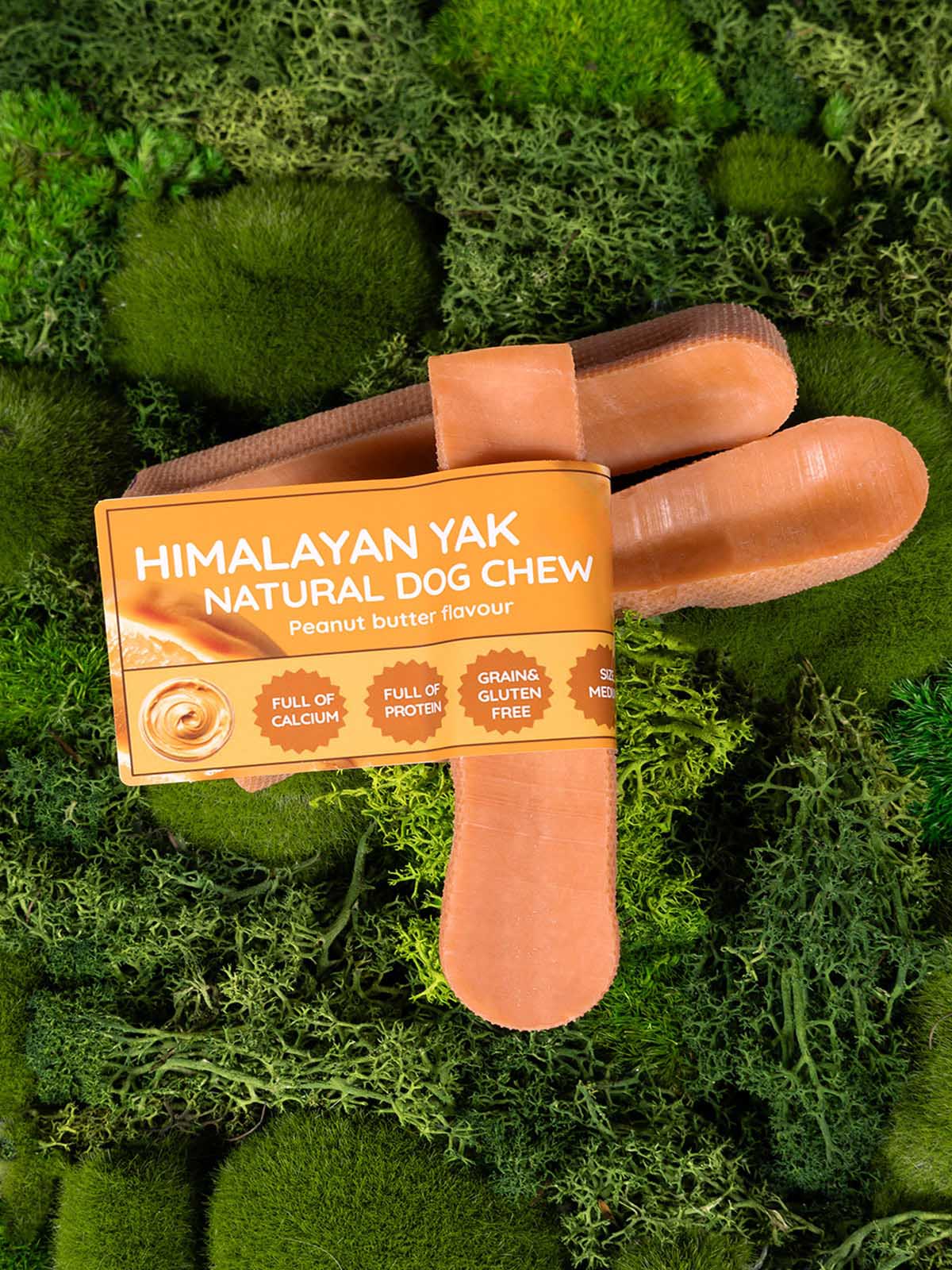 Peanut Butter Yak Dog Chew – Long Lasting Himalayan Milk Chew, Medium to XL