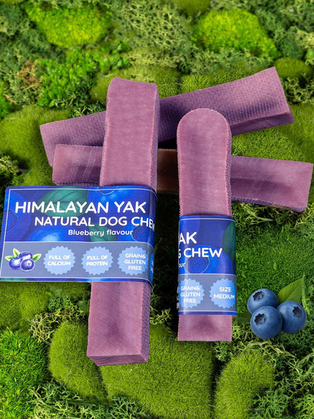 Blueberry Yak Dog Chew – Long Lasting Himalayan Milk Chew, Medium to XL