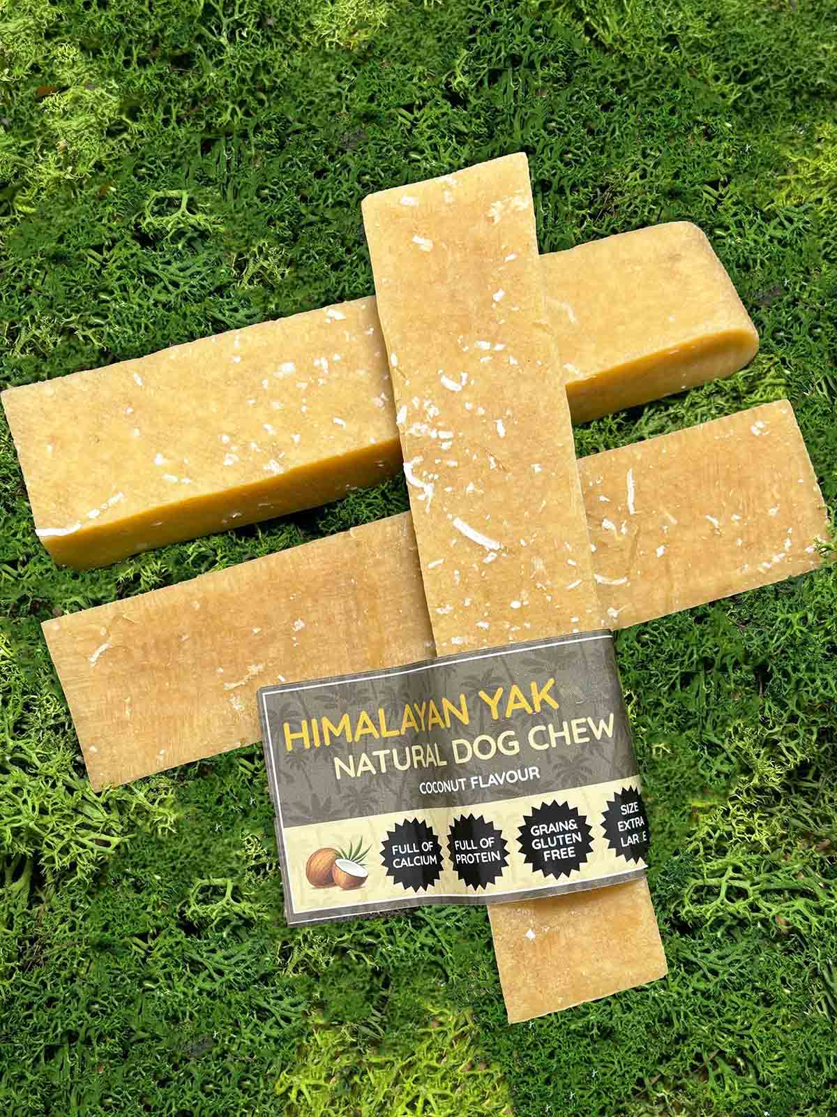 Coconut Yak Dog Chew – Long Lasting Himalayan Milk Chew, Medium to XL