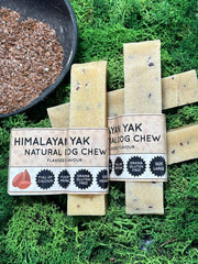 Flaxseed Yak Dog Chew – Long Lasting Himalayan Milk Chew, Medium & Large