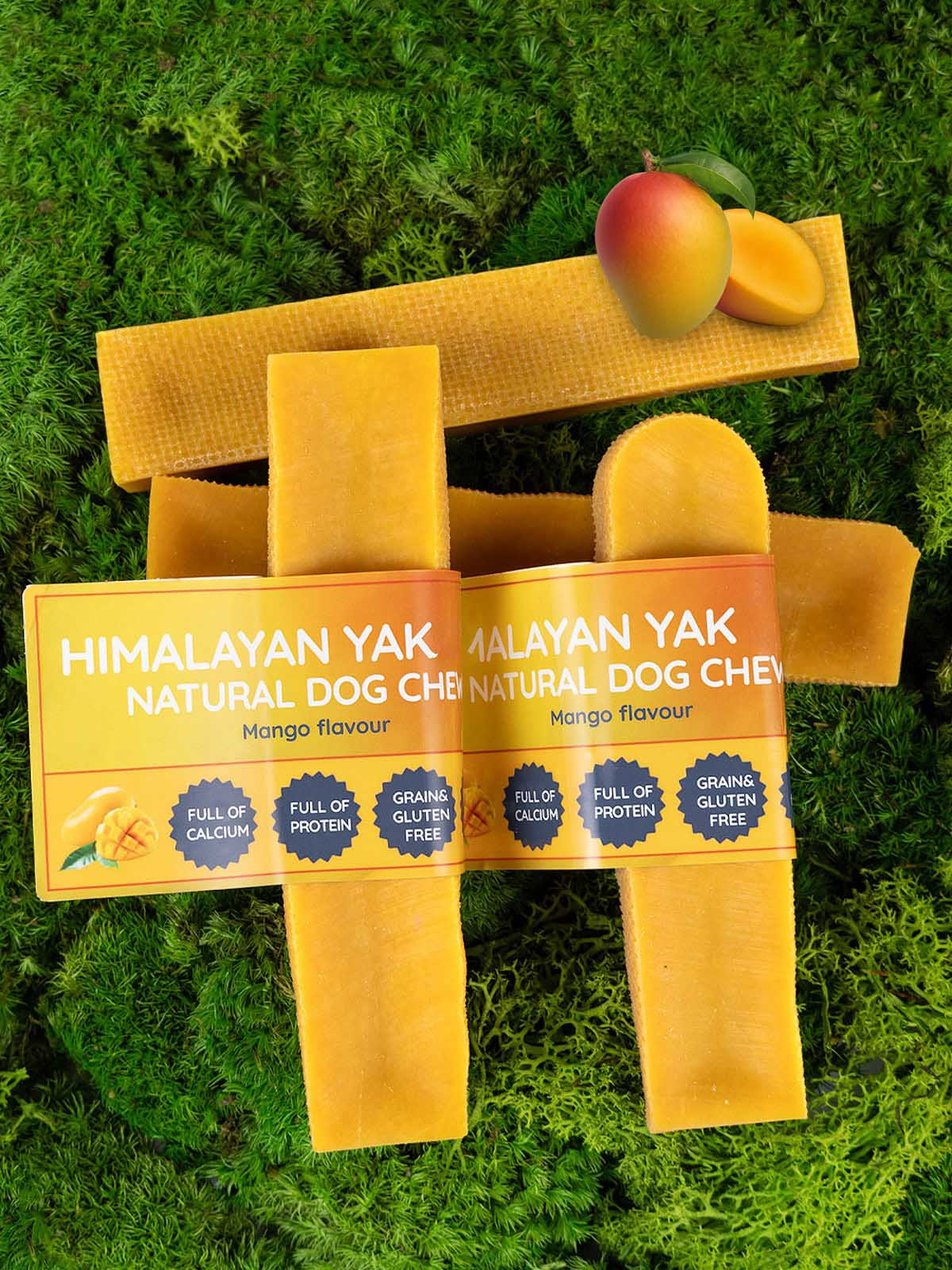 Mango Yak Dog Chew – Long Lasting Himalayan Milk Chew, Medium to XL